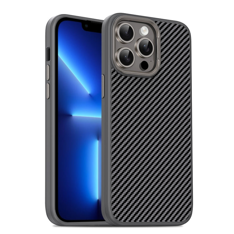 For iPhone 13 Pro Carbon Fiber Textured Oil Spray MagSafe Magnetic Phone Case(Grey) - iPhone 13 Pro Cases by buy2fix | Online Shopping UK | buy2fix