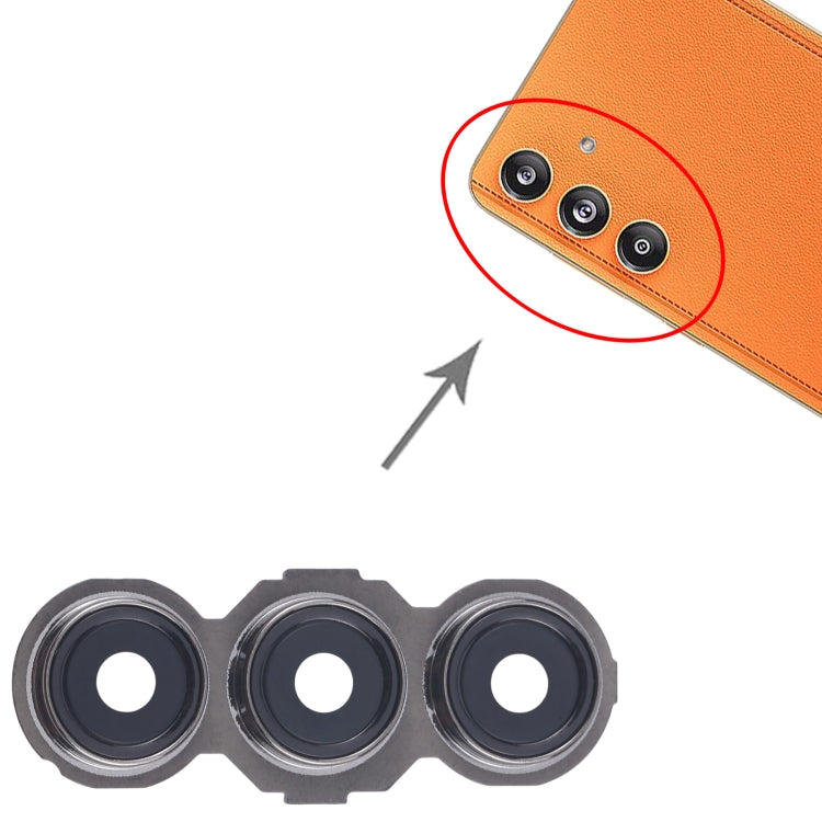 For Samsung Galaxy F55 SM-E556B 10pcs Rear Camera Lens Cover(Black) by buy2fix