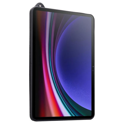 For Samsung Galaxy Tab S10 / S9 / S8 / S7 TPU Leather Back Tablet Case with Wristband(Black) - Tab S10 Cases by buy2fix | Online Shopping UK | buy2fix