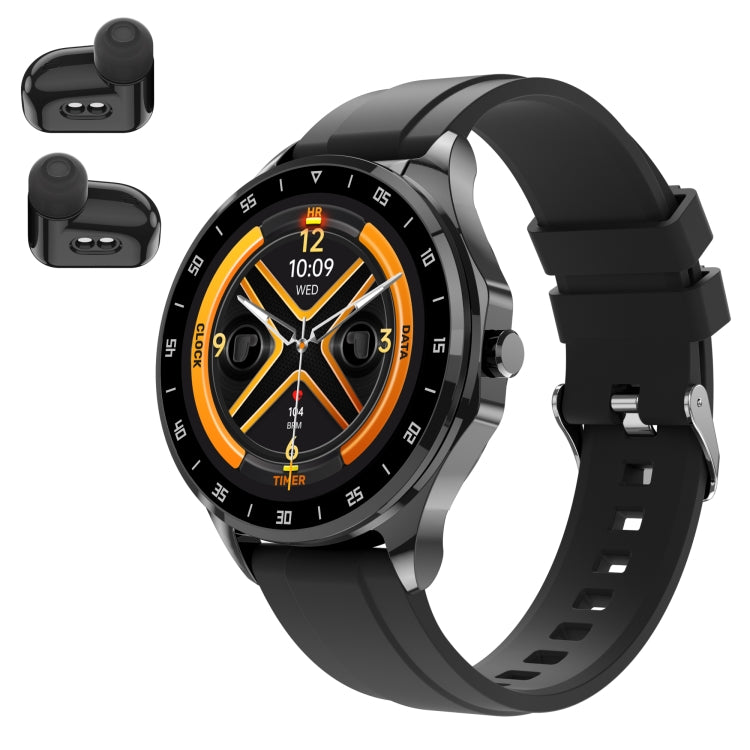 X20 1.43 inch IP67 Waterproof 2 in 1 Bluetooth Earphone Smart Watch(Black) - Smart Wristbands by buy2fix | Online Shopping UK | buy2fix