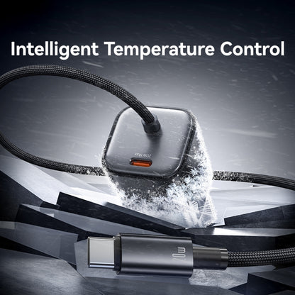 USAMS CC261 20W GaN Mini Type-C / USB-C Dual Port Fast Charger with Cable, EU Plug(Black) - USB Charger by USAMS | Online Shopping UK | buy2fix