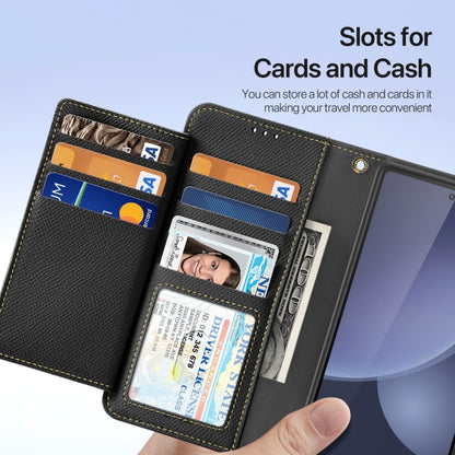 For Samsung Galaxy S25 Ultra 5G DUX DUCIS Lawa Series 2 in 1 Wallet Zipper Detachable MagSafe Phone Case with Lanyard(Black) by DUX DUCIS