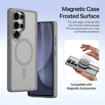 For Samsung Galaxy S25 Ultra 5G DUX DUCIS Lawa Series 2 in 1 Wallet Zipper Detachable MagSafe Phone Case with Lanyard(Grey) by DUX DUCIS