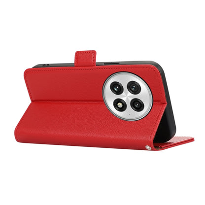 For OnePlus 13 ABEEL Side-Magnetic Litchi Pattern Leather RFID Phone Case(Red) by buy2fix