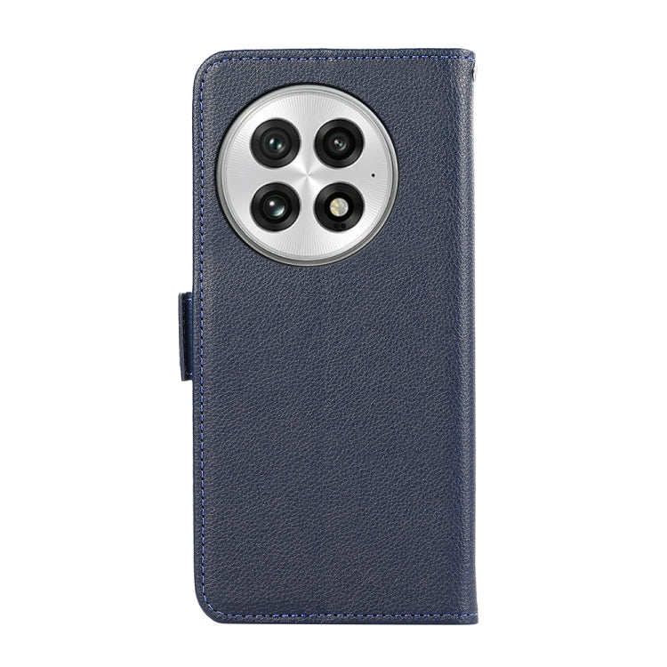 For OnePlus 13 ABEEL Side-Magnetic Litchi Pattern Leather RFID Phone Case(Blue) by buy2fix