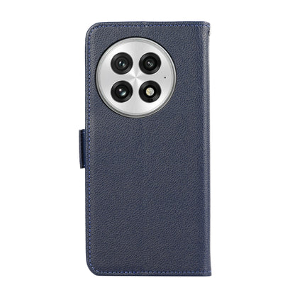For OnePlus 13 ABEEL Side-Magnetic Litchi Pattern Leather RFID Phone Case(Blue) by buy2fix