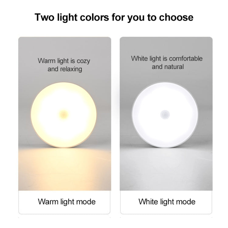 Intelligent Human Body Induction LED Night Light Bedside Lamp with Switch(Warm Light) - Sensor LED Lights by buy2fix | Online Shopping UK | buy2fix