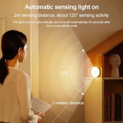 Intelligent Human Body Induction LED Night Light Bedside Lamp with Switch(White Light) - Sensor LED Lights by buy2fix | Online Shopping UK | buy2fix