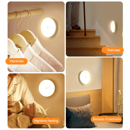 Intelligent Human Body Induction LED Night Light Bedside Lamp with Switch(Warm Light) - Sensor LED Lights by buy2fix | Online Shopping UK | buy2fix