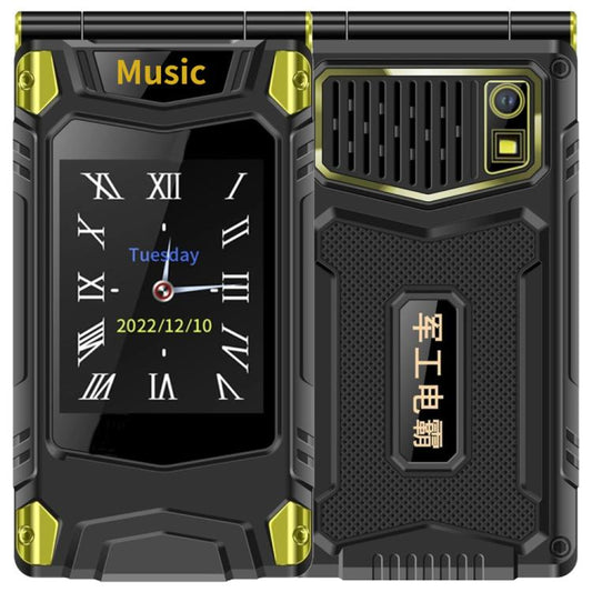 M7+ 4G Dual Screen Flip Elder Rugged Phone, 2.8 inch Inner, 2.4 inch Outer, 6800mAh Battery, 24 Keys, Flashlight, Network: 4G, Dual SIM, SOS, Plug:UK Plug(Black) - Others by buy2fix | Online Shopping UK | buy2fix