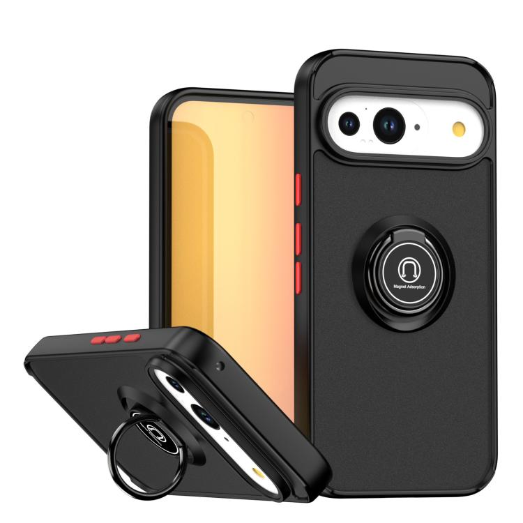 For Google Pixel 10 / 10 Pro Q Shadow 1 Series TPU + PC Phone Case with Ring(Black+Red) - Google Cases by buy2fix | Online Shopping UK | buy2fix
