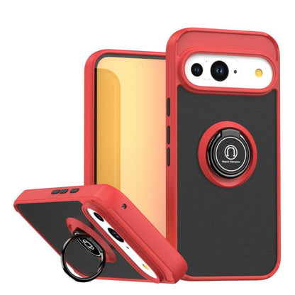 For Google Pixel 10 / 10 Pro Q Shadow 1 Series TPU + PC Phone Case with Ring(Red) - Google Cases by buy2fix | Online Shopping UK | buy2fix