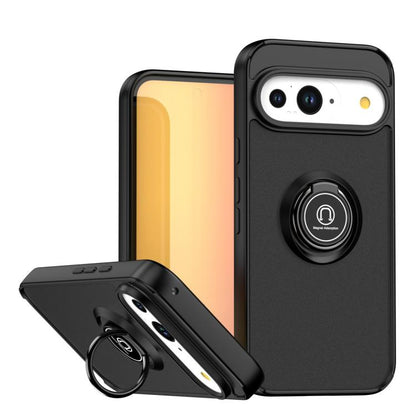 For Google Pixel 10 / 10 Pro Q Shadow 1 Series TPU + PC Phone Case with Ring(Black+Black) - Google Cases by buy2fix | Online Shopping UK | buy2fix