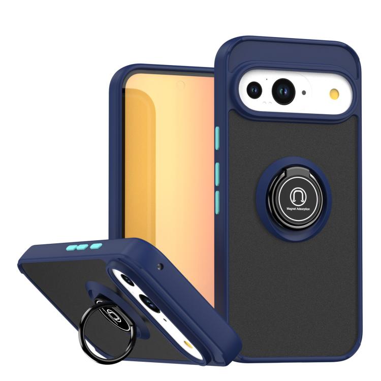 For Google Pixel 10 / 10 Pro Q Shadow 1 Series TPU + PC Phone Case with Ring(Royal Blue) - Google Cases by buy2fix | Online Shopping UK | buy2fix