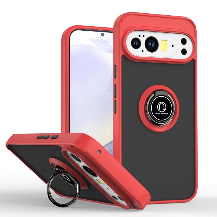 For Google Pixel 10 Pro XL Q Shadow 1 Series TPU + PC Phone Case with Ring(Red) - Google Cases by buy2fix | Online Shopping UK | buy2fix