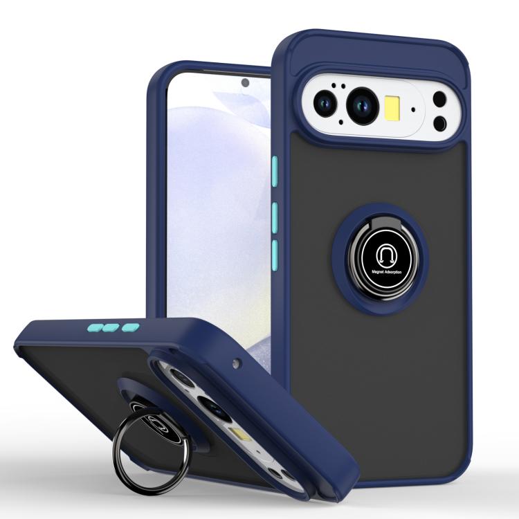 For Google Pixel 10 Pro XL Q Shadow 1 Series TPU + PC Phone Case with Ring(Royal Blue) - Google Cases by buy2fix | Online Shopping UK | buy2fix