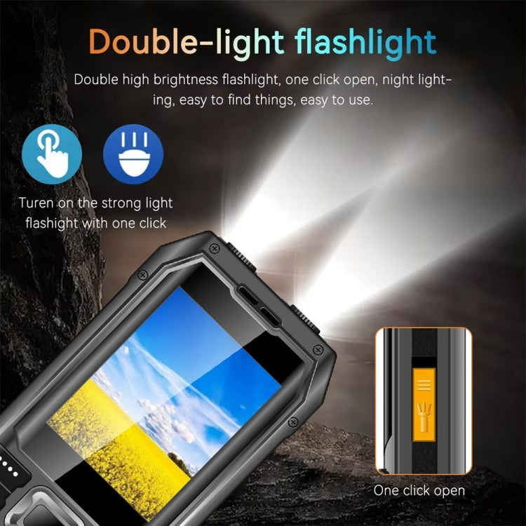 Q6000 Elder Keypad Phone, 2.4 inch, 6800mAh, Dual Flashlights, 21 Keys, SOS, FM, Dual SIM, GSM, Plug:EU Plug(Black) - Others by buy2fix | Online Shopping UK | buy2fix