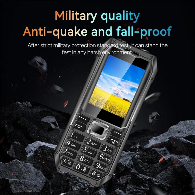 Q6000 Elder Keypad Phone, 2.4 inch, 6800mAh, Dual Flashlights, 21 Keys, SOS, FM, Dual SIM, GSM, Plug:EU Plug(Black) - Others by buy2fix | Online Shopping UK | buy2fix