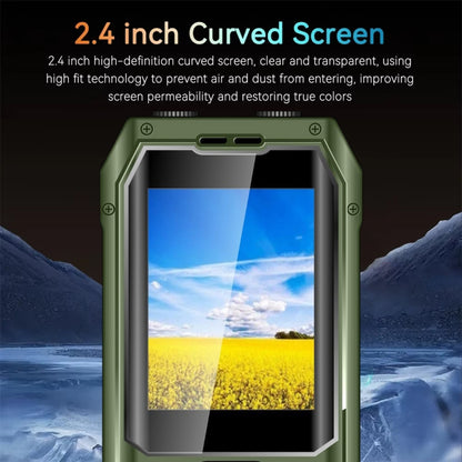 Q6000 Elder Keypad Phone, 2.4 inch, 6800mAh, Dual Flashlights, 21 Keys, SOS, FM, Dual SIM, GSM, Plug:EU Plug(Green) - Others by buy2fix | Online Shopping UK | buy2fix