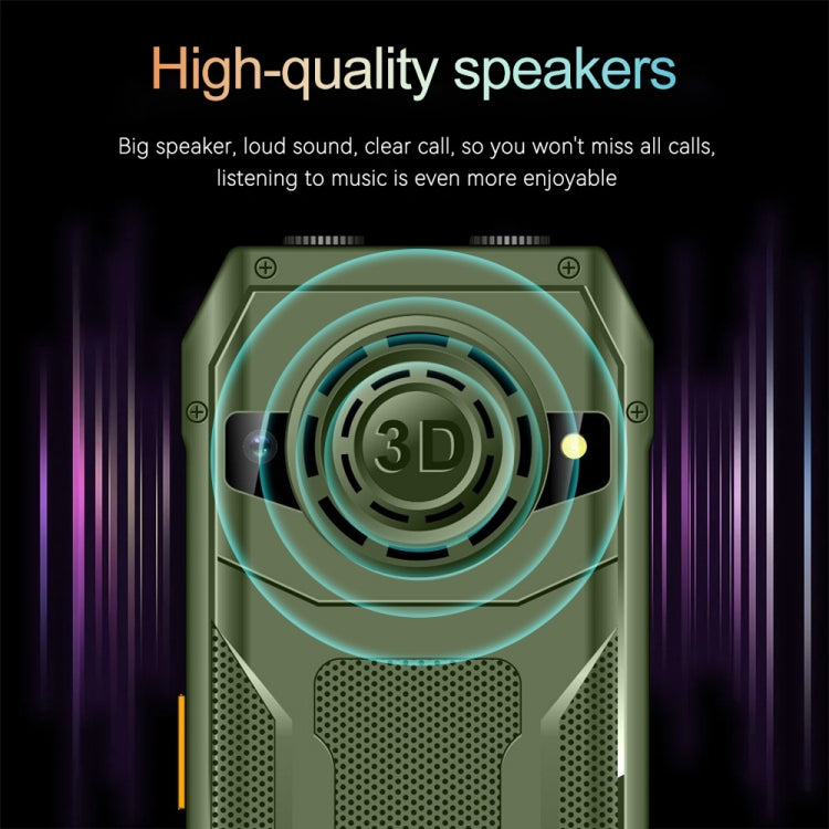 Q6000 Elder Keypad Phone, 2.4 inch, 6800mAh, Dual Flashlights, 21 Keys, SOS, FM, Dual SIM, GSM, Plug:EU Plug(Green) - Others by buy2fix | Online Shopping UK | buy2fix