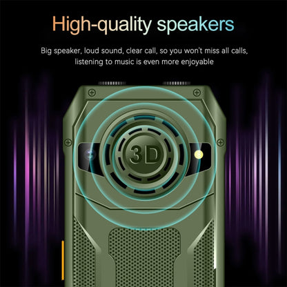 Q6000 Elder Keypad Phone, 2.4 inch, 6800mAh, Dual Flashlights, 21 Keys, SOS, FM, Dual SIM, GSM, Plug:EU Plug(Green) - Others by buy2fix | Online Shopping UK | buy2fix