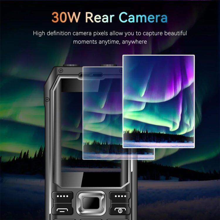 Q6000 Elder Keypad Phone, 2.4 inch, 6800mAh, Dual Flashlights, 21 Keys, SOS, FM, Dual SIM, GSM, Plug:US Plug(Black) - Others by buy2fix | Online Shopping UK | buy2fix