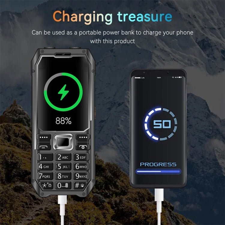 Q6000 Elder Keypad Phone, 2.4 inch, 6800mAh, Dual Flashlights, 21 Keys, SOS, FM, Dual SIM, GSM, Plug:US Plug(Black) - Others by buy2fix | Online Shopping UK | buy2fix