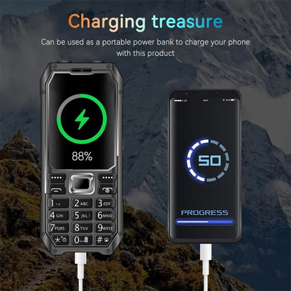 Q6000 Elder Keypad Phone, 2.4 inch, 6800mAh, Dual Flashlights, 21 Keys, SOS, FM, Dual SIM, GSM, Plug:US Plug(Black) - Others by buy2fix | Online Shopping UK | buy2fix