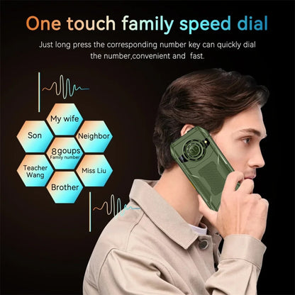 Q6000 Elder Keypad Phone, 2.4 inch, 6800mAh, Dual Flashlights, 21 Keys, SOS, FM, Dual SIM, GSM, Plug:US Plug(Green) - Others by buy2fix | Online Shopping UK | buy2fix