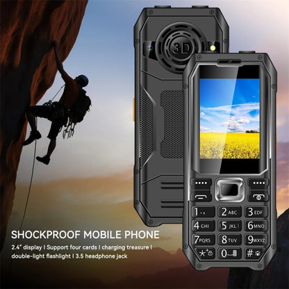 Q6000 Elder Keypad Phone, 2.4 inch, 6800mAh, Dual Flashlights, 21 Keys, SOS, FM, Dual SIM, GSM, Plug:UK Plug(Black) - Others by buy2fix | Online Shopping UK | buy2fix