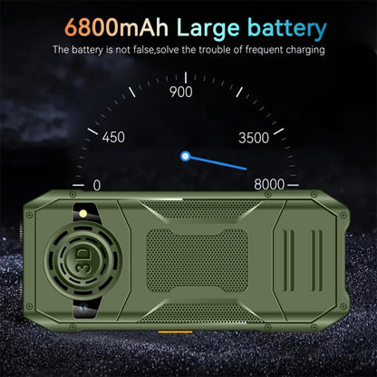 Q6000 Elder Keypad Phone, 2.4 inch, 6800mAh, Dual Flashlights, 21 Keys, SOS, FM, Dual SIM, GSM, Plug:UK Plug(Green) - Others by buy2fix | Online Shopping UK | buy2fix