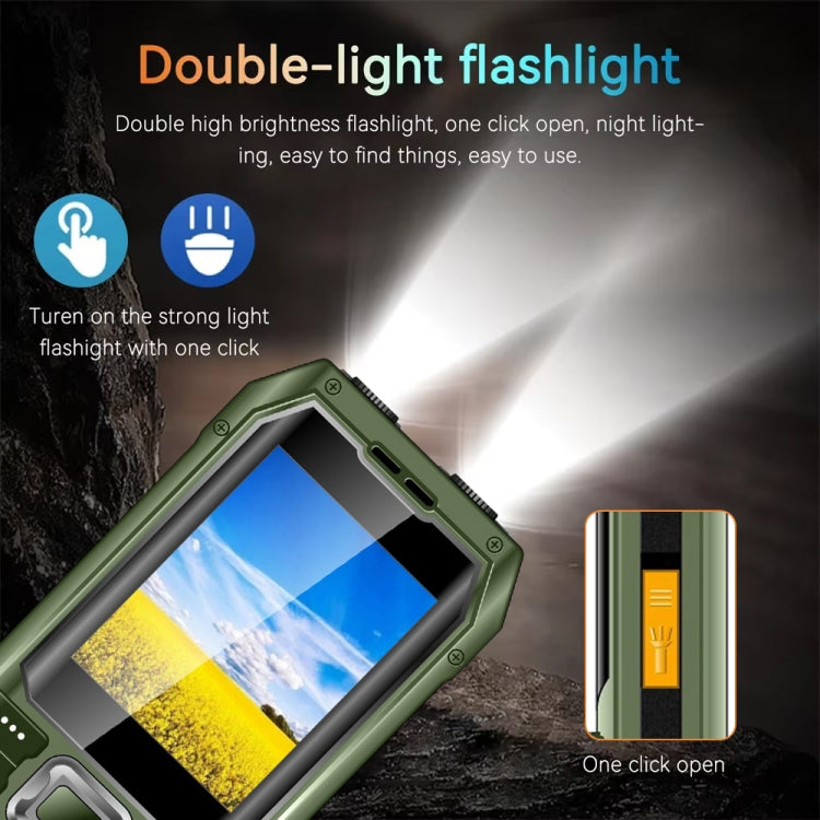 Q6000 Elder Keypad Phone, 2.4 inch, 6800mAh, Dual Flashlights, 21 Keys, SOS, FM, Dual SIM, GSM, Plug:UK Plug(Green) - Others by buy2fix | Online Shopping UK | buy2fix