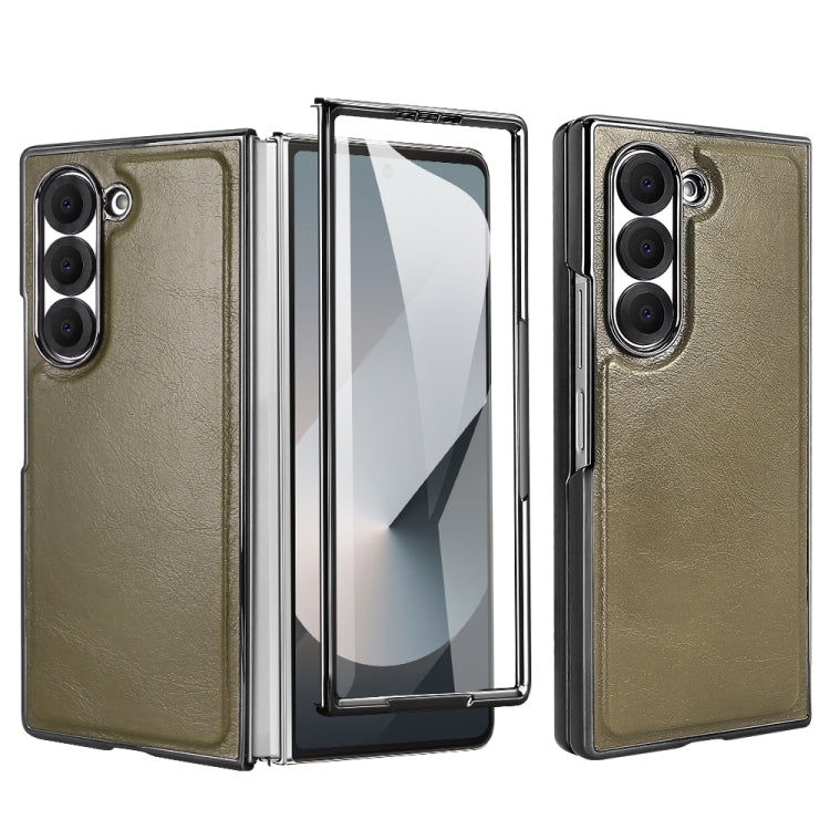 For Samsung Galaxy Z Fold6 VIETAO Integrated MagSafe PU Phone Case(Green) - Galaxy Z Fold6 5G Cases by VIETAO | Online Shopping UK | buy2fix