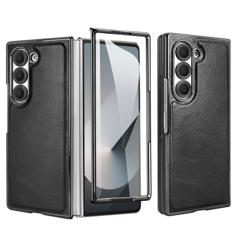 For Samsung Galaxy Z Fold5 VIETAO Integrated MagSafe PU Phone Case(Black) - Galaxy Z Fold5 Cases by VIETAO | Online Shopping UK | buy2fix