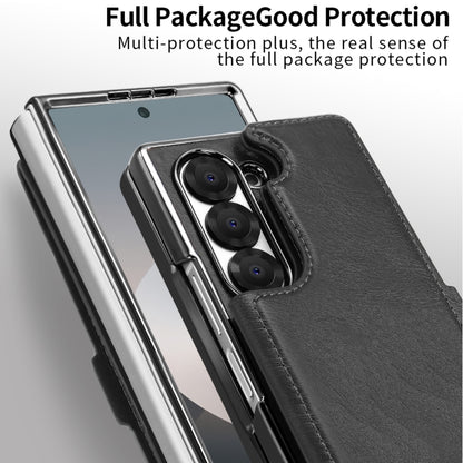 For Samsung Galaxy Z Fold6 VIETAO Integrated RFID MagSafe Detachable PU Phone Case(Black) - Galaxy Z Fold6 5G Cases by VIETAO | Online Shopping UK | buy2fix