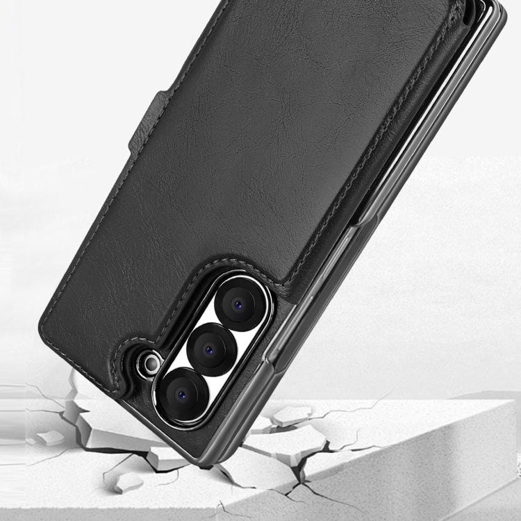 For Samsung Galaxy Z Fold6 VIETAO Integrated RFID MagSafe Detachable PU Phone Case(Black) - Galaxy Z Fold6 5G Cases by VIETAO | Online Shopping UK | buy2fix