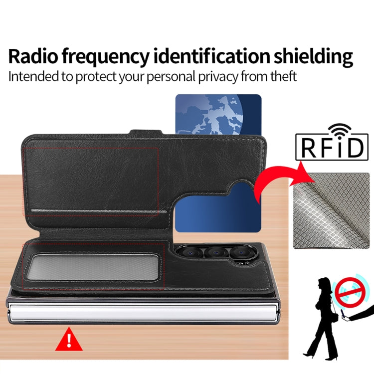 For Samsung Galaxy Z Fold6 VIETAO Integrated RFID MagSafe Detachable PU Phone Case(Green) - Galaxy Z Fold6 5G Cases by VIETAO | Online Shopping UK | buy2fix