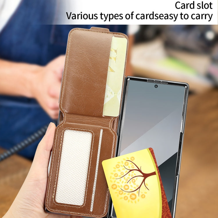 For Samsung Galaxy Z Fold5 VIETAO Integrated MagSafe RFID Detachable Card Bag PU Phone Case(Black) - Galaxy Z Fold5 Cases by VIETAO | Online Shopping UK | buy2fix