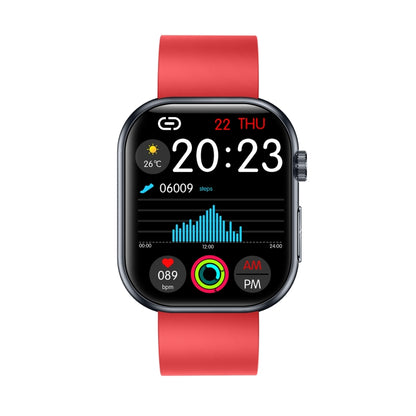 ET587 1.95 inch AMOLED Screen Smart Watch, ECG Electrocardiogram/Blood Sugar Monitoring(Red) - Smart Watches by buy2fix | Online Shopping UK | buy2fix