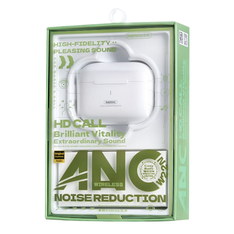 REMAX CozyBuds W22N ANC Wireless Bluetooth 5.3 Music Earphones(White) - Bluetooth Earphone by REMAX | Online Shopping UK | buy2fix