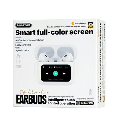 REMAX CozyBuds W30N LED Dual Noise Reduction Bluetooth 5.4 Earphones(White) - Bluetooth Earphone by REMAX | Online Shopping UK | buy2fix