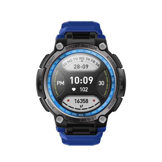 LC17 1.53 inch TFT Round Screen Sports Smart Watch, Heart Rate / Blood Oxygen / Blood Pressure(Blue) by buy2fix