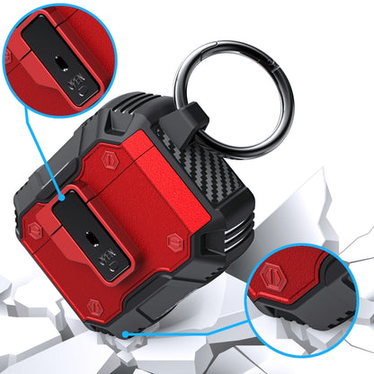 For AirPods 4 Non-slip Armor Shockproof Earphones Case with Hook(Green) by buy2fix