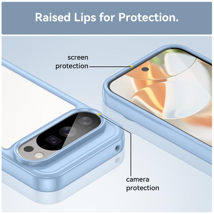 For Google Pixel 10 Pro Colorful Series Acrylic Hybrid TPU Phone Case(Blue) - Google Cases by buy2fix | Online Shopping UK | buy2fix