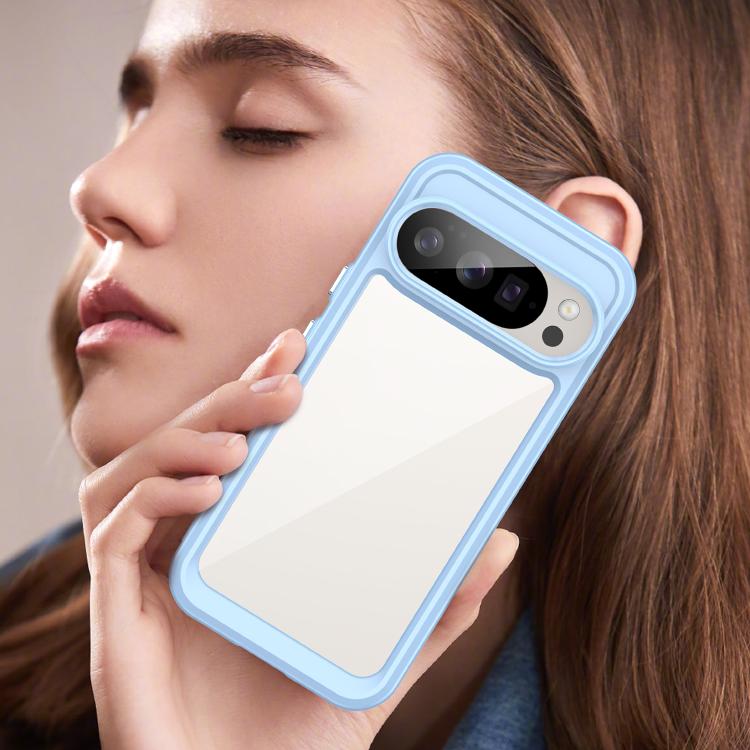 For Google Pixel 10 Pro Colorful Series Acrylic Hybrid TPU Phone Case(Blue) - Google Cases by buy2fix | Online Shopping UK | buy2fix