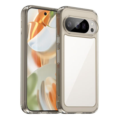 For Google Pixel 10 Pro Colorful Series Acrylic Hybrid TPU Phone Case(Transparent Grey) - Google Cases by buy2fix | Online Shopping UK | buy2fix