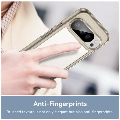 For Google Pixel 10 Pro Colorful Series Acrylic Hybrid TPU Phone Case(Transparent Grey) - Google Cases by buy2fix | Online Shopping UK | buy2fix