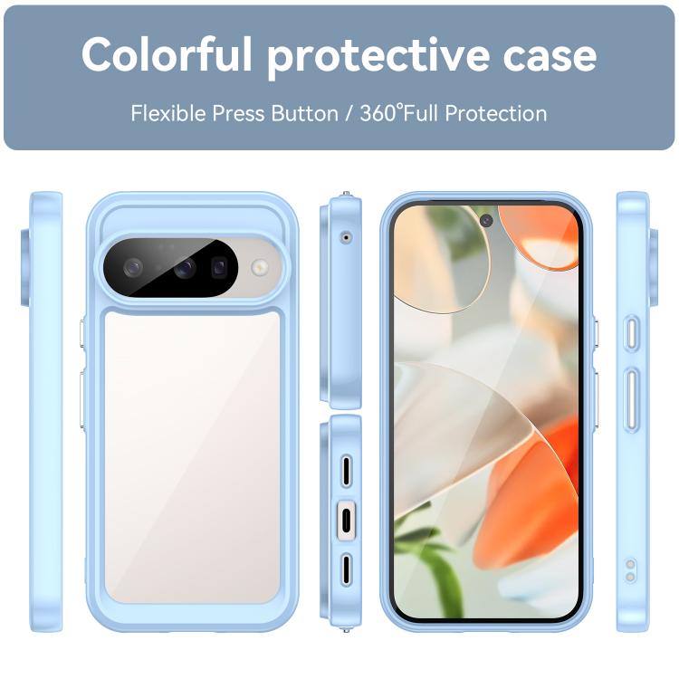 For Google Pixel 10 Colorful Series Acrylic Hybrid TPU Phone Case(Blue) - Google Cases by buy2fix | Online Shopping UK | buy2fix