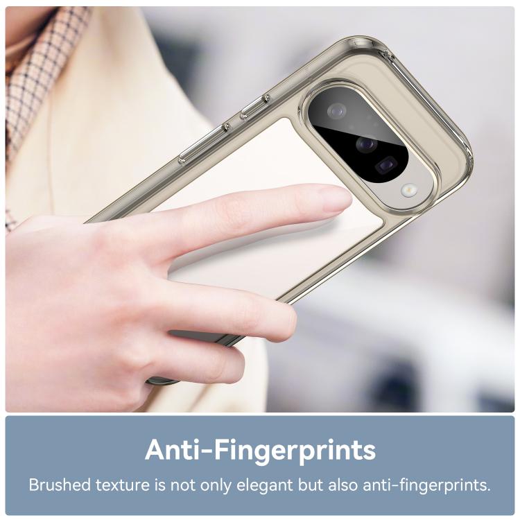 For Google Pixel 10 Colorful Series Acrylic Hybrid TPU Phone Case(Transparent Grey) - Google Cases by buy2fix | Online Shopping UK | buy2fix
