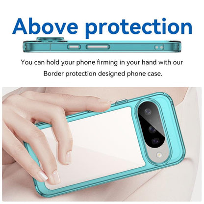 For Google Pixel 10 Colorful Series Acrylic Hybrid TPU Phone Case(Transparent Blue) - Google Cases by buy2fix | Online Shopping UK | buy2fix